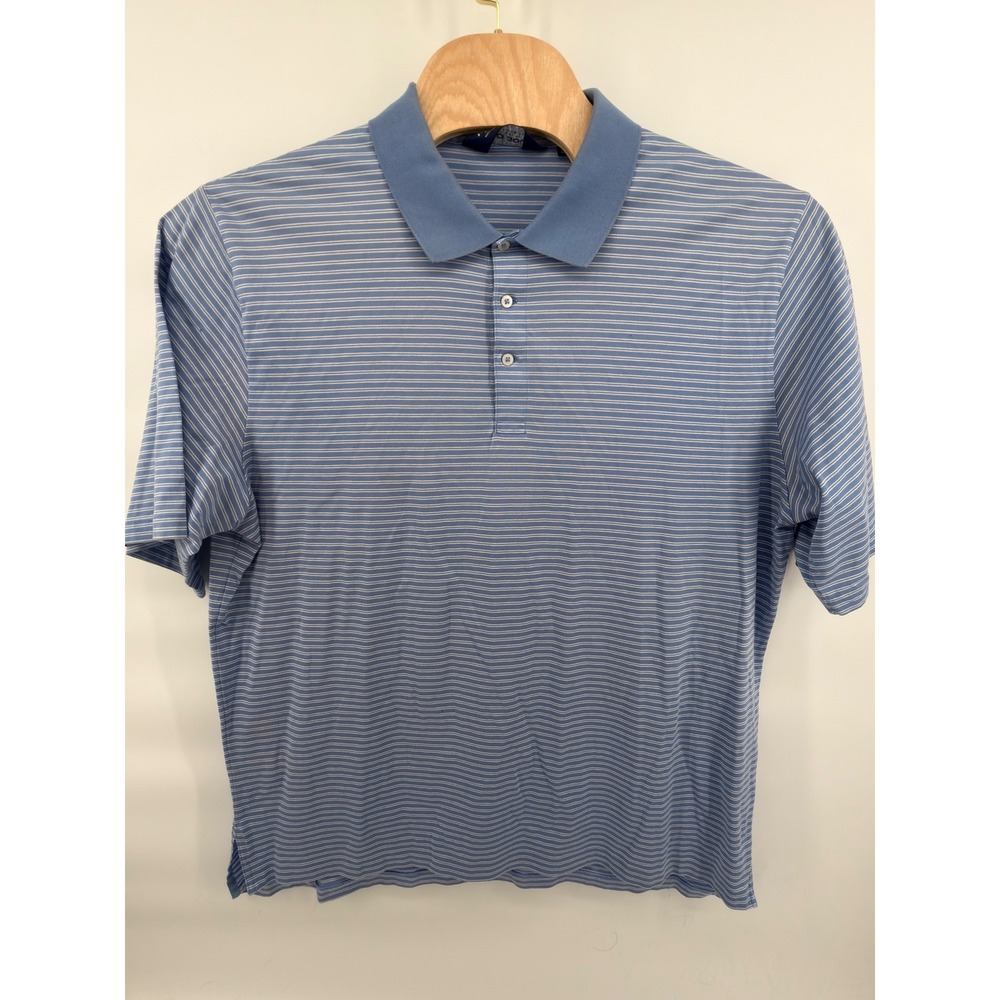 Polo Golf Ralph Lauren Men's Striped Polo Shirt Blue White Short Sleeve Size XXL